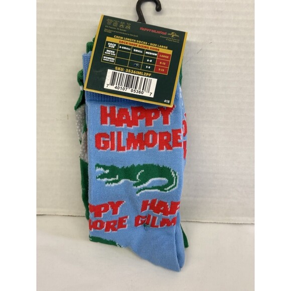 Crew Socks Happy Gilmore 2 Pairs Large Shoe Size Men's 8-12 Women's 9-13… - Picture 3 of 6